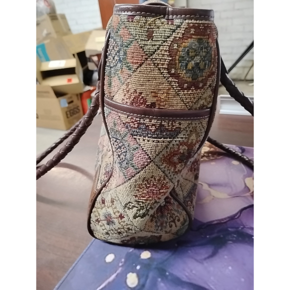 Vtg Coldwater Creek Purse Handbag Floral Tapestry Boho - Picture 7 of 16